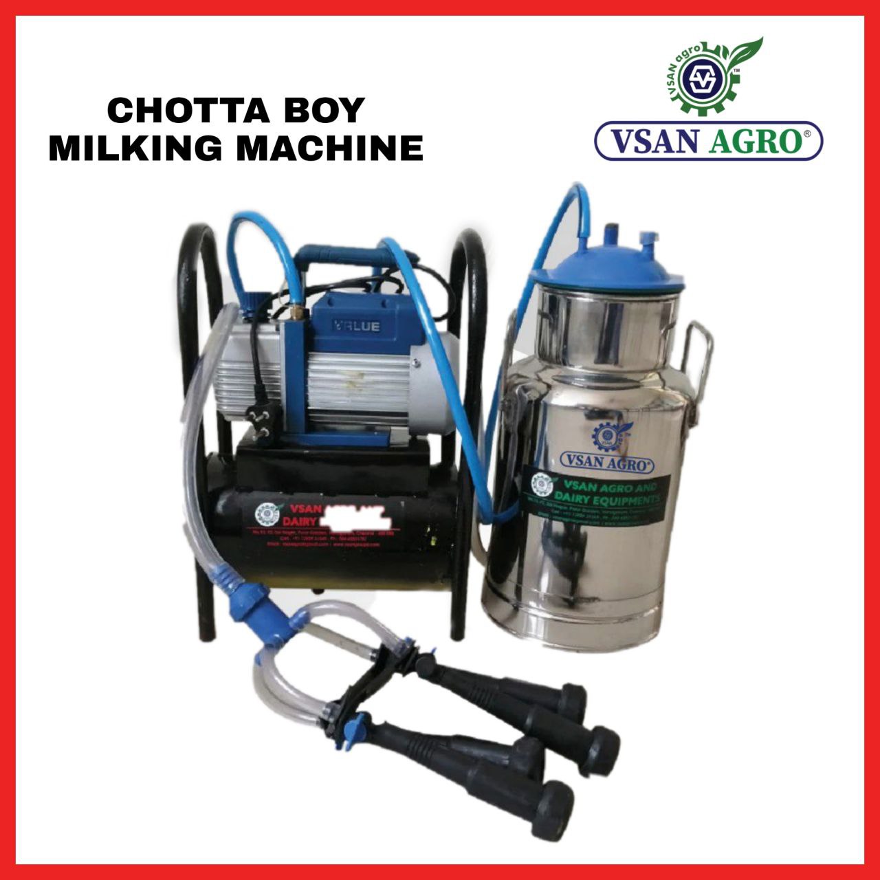 MILKING MACHINE – VSAN CHOTTA BOY MILKING MACHINE